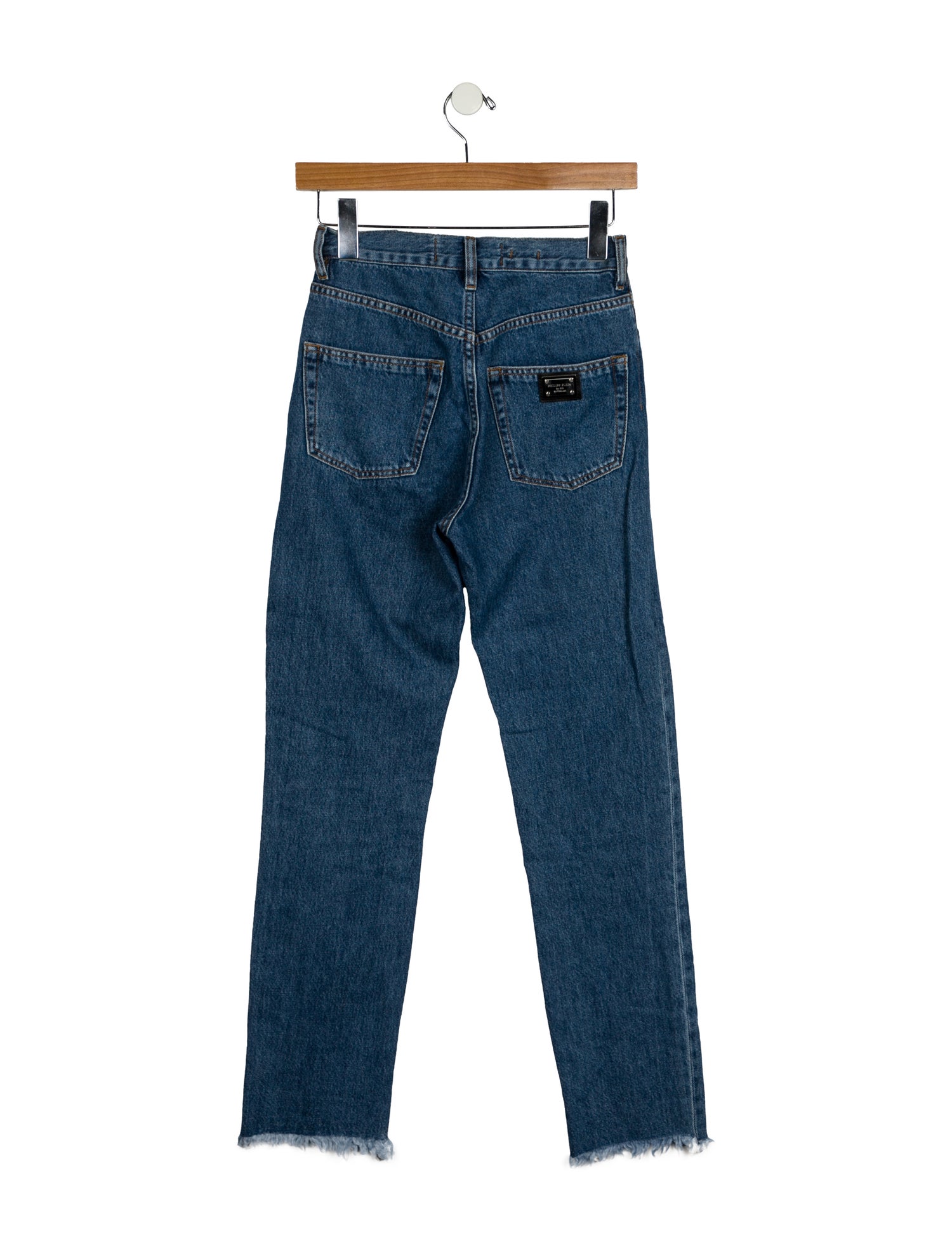 Philipp Plein High-Rise Straight Leg Jeans