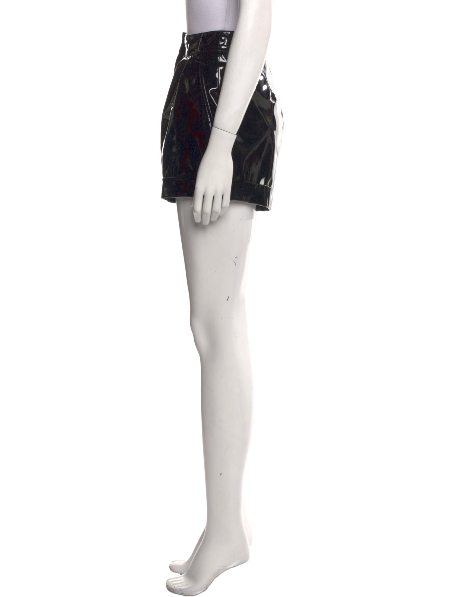 Philipp Plein Lambskin Mini Shorts