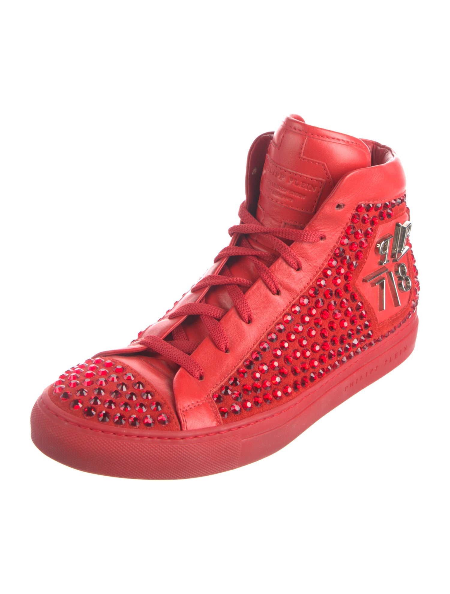 Philipp Plein Suede Printed Sneakers