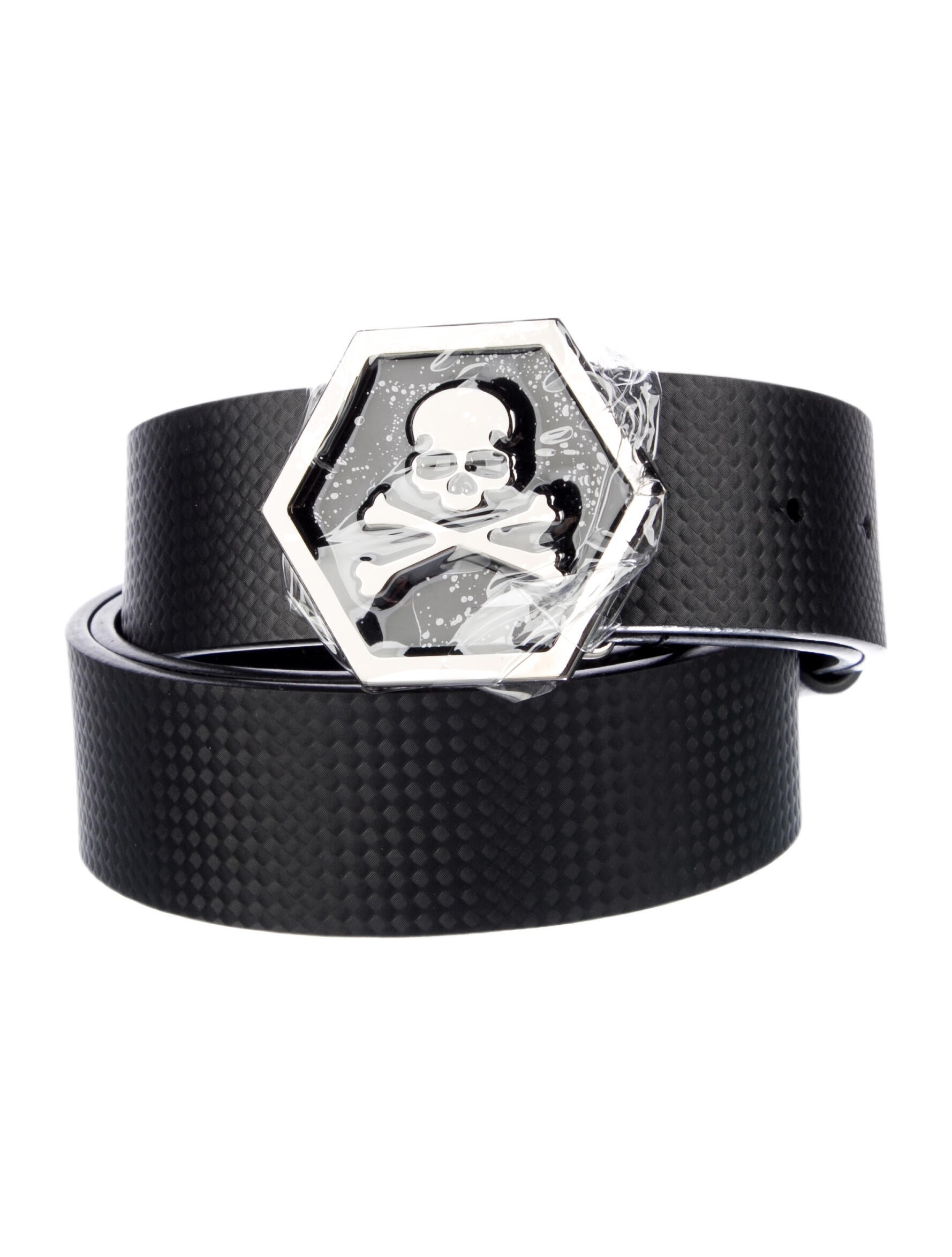 Philipp Plein Leather Waist Belt
