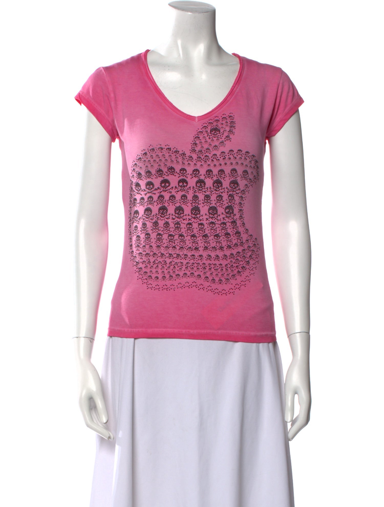 Philipp Plein Graphic Print Scoop Neck T-Shirt