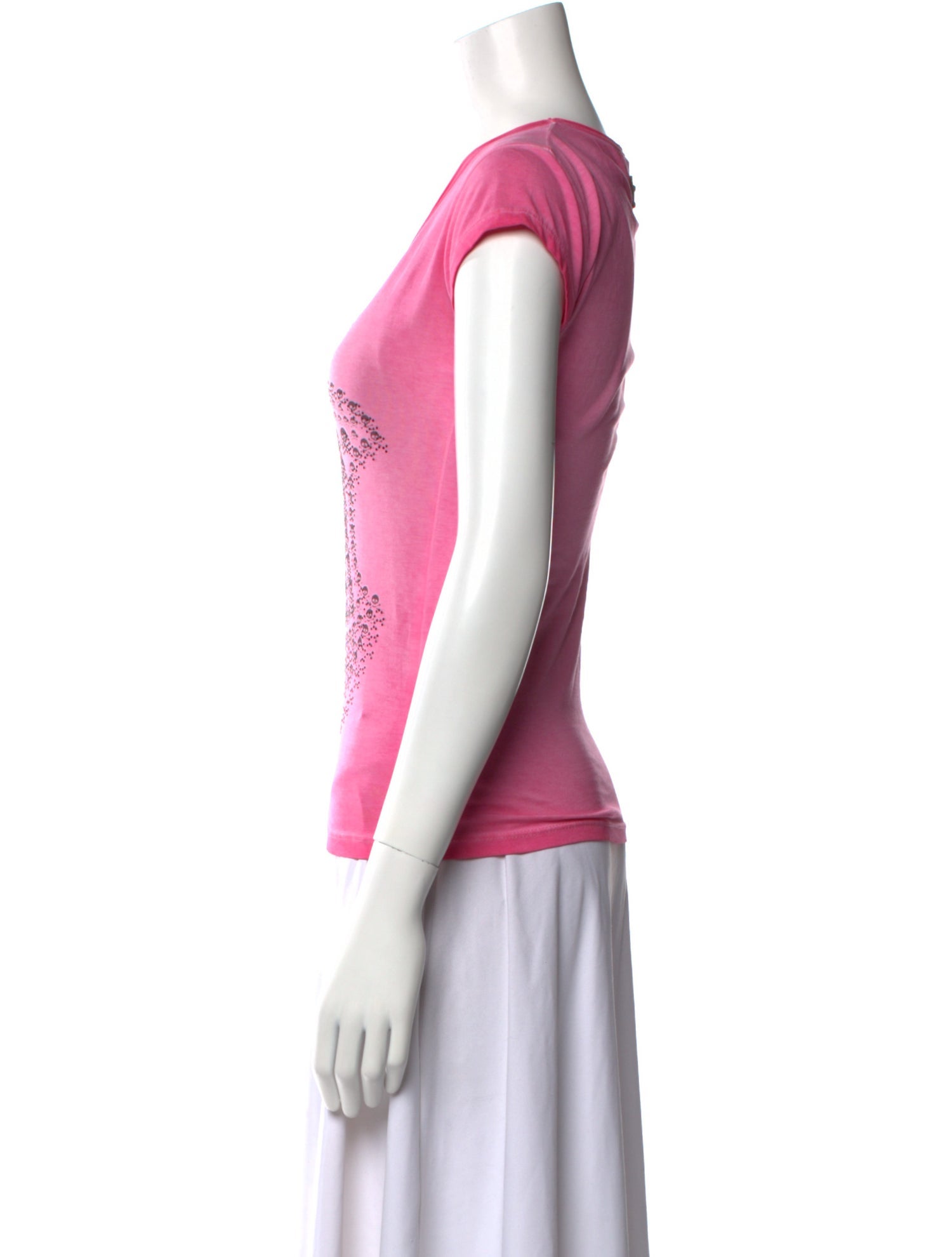 Philipp Plein Graphic Print Scoop Neck T-Shirt