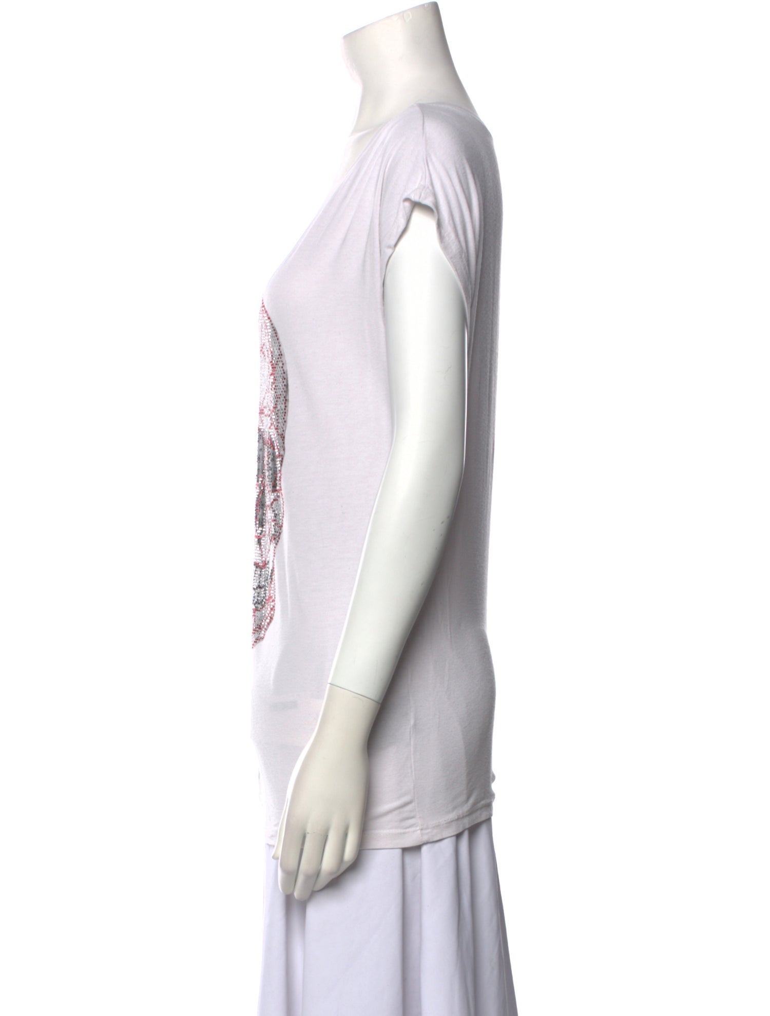 Philipp Plein Graphic Print Scoop Neck T-Shirt