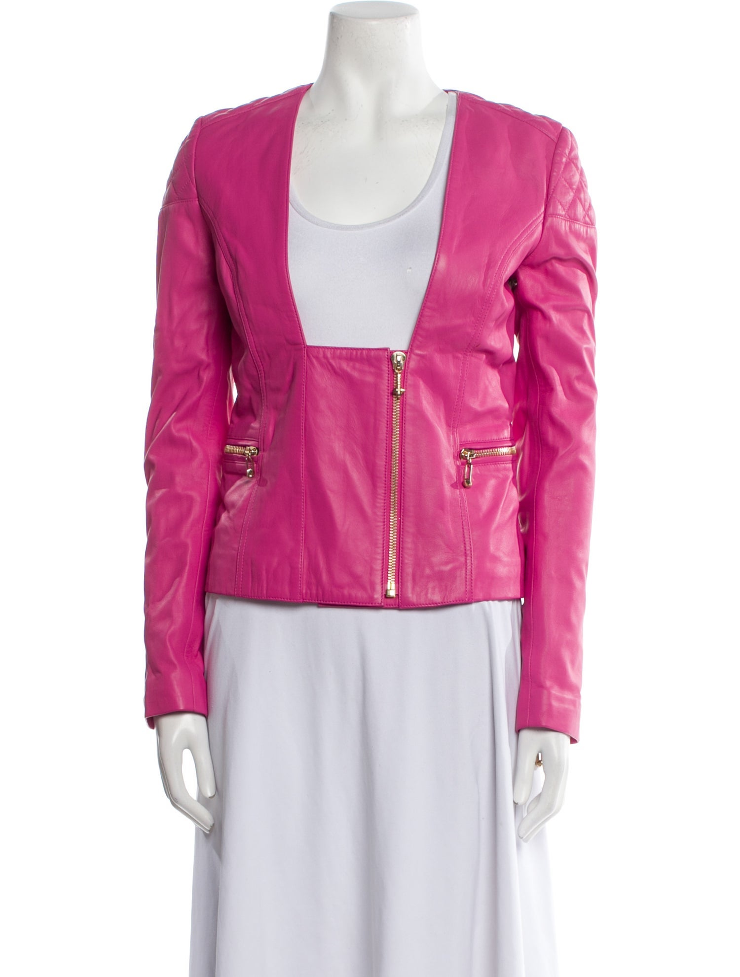 Philipp Plein Leather Biker Jacket