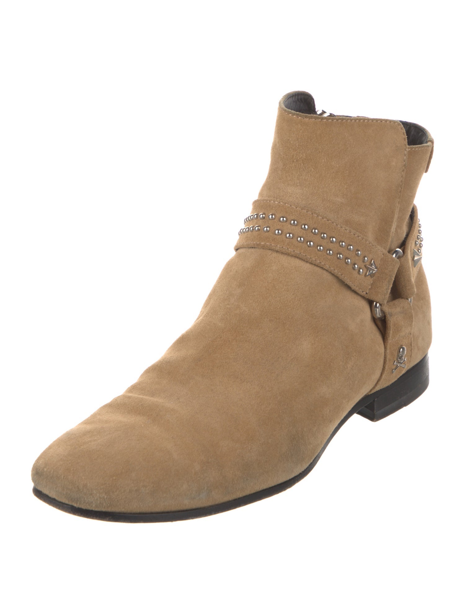 Philipp Plein Suede Moto Boots