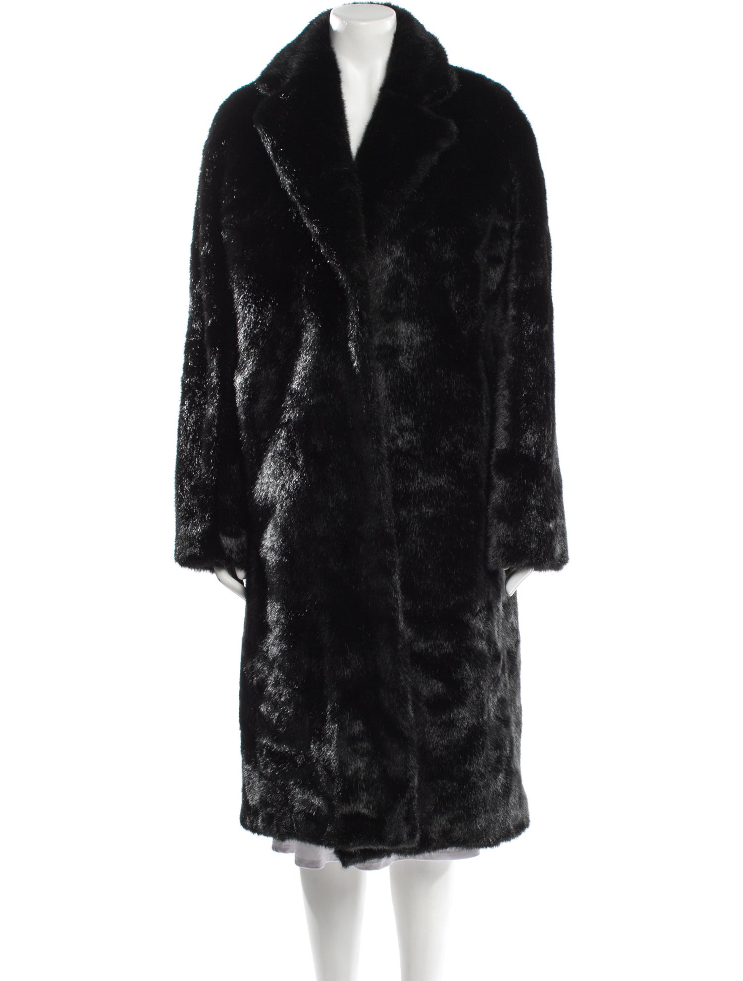 Philipp Plein Faux Fur Patterned Faux Fur Coat