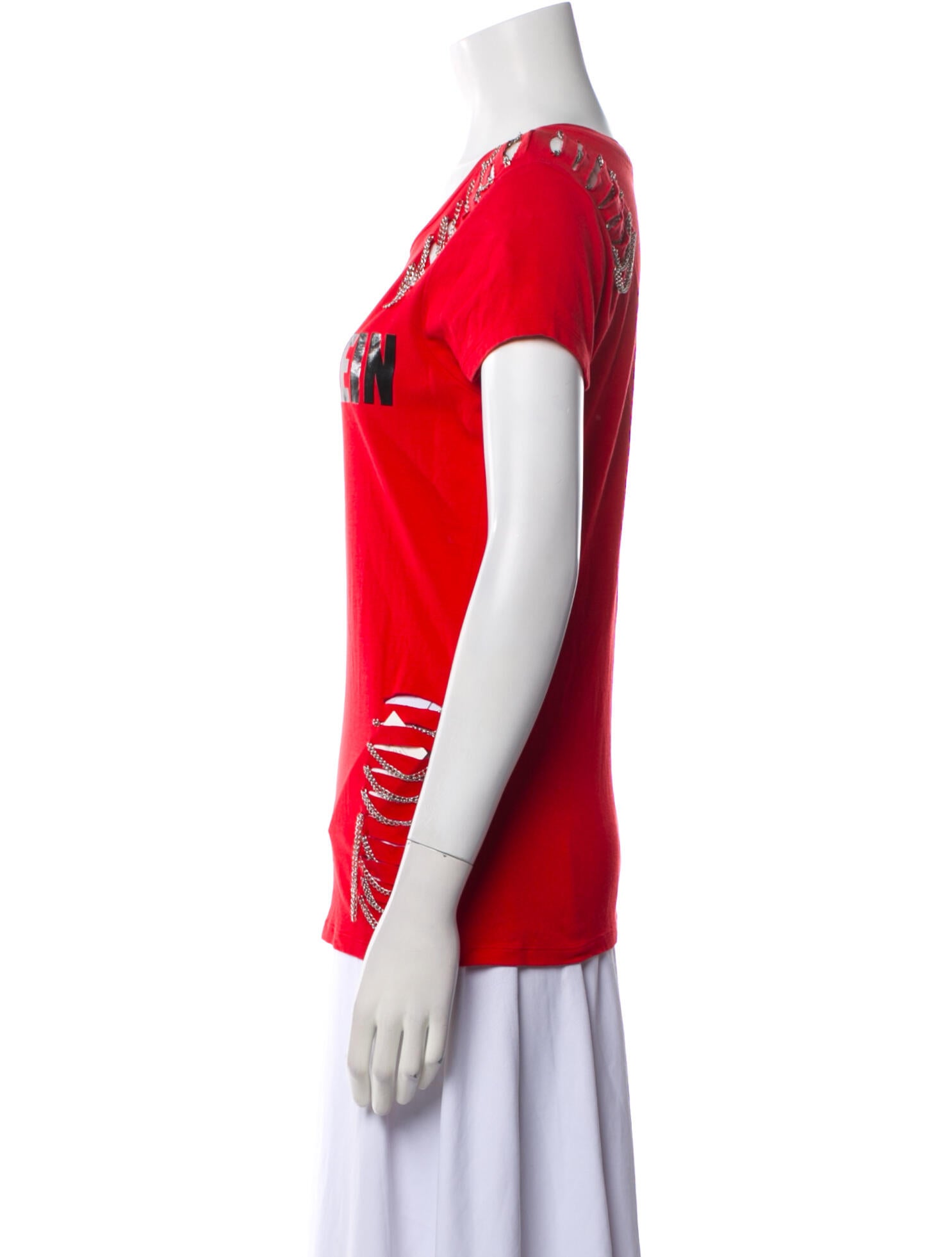 Philipp Plein Graphic Print Scoop Neck T-Shirt