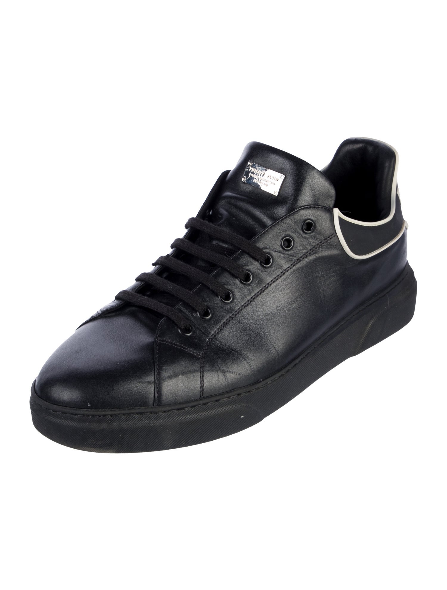 Philipp Plein Leather Printed Sneakers
