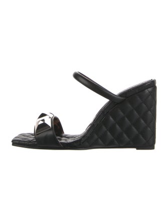 Philipp Plein Leather Studded Accents Slides