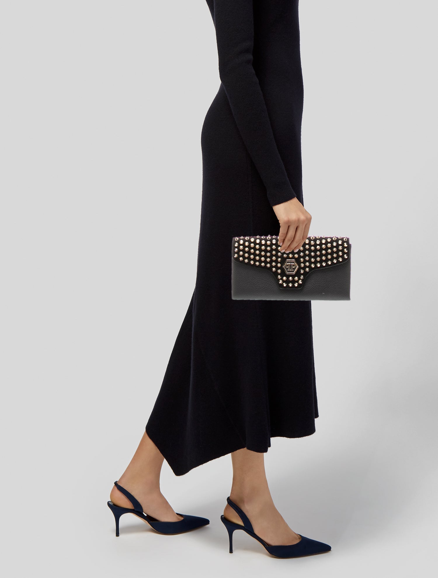Philipp Plein Leather Clutch