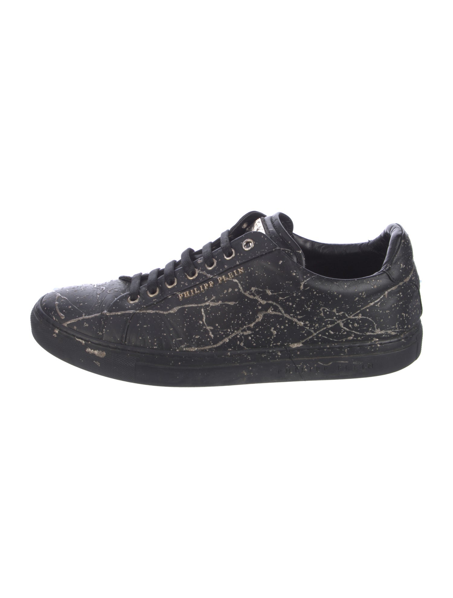 Philipp Plein Leather Printed Sneakers