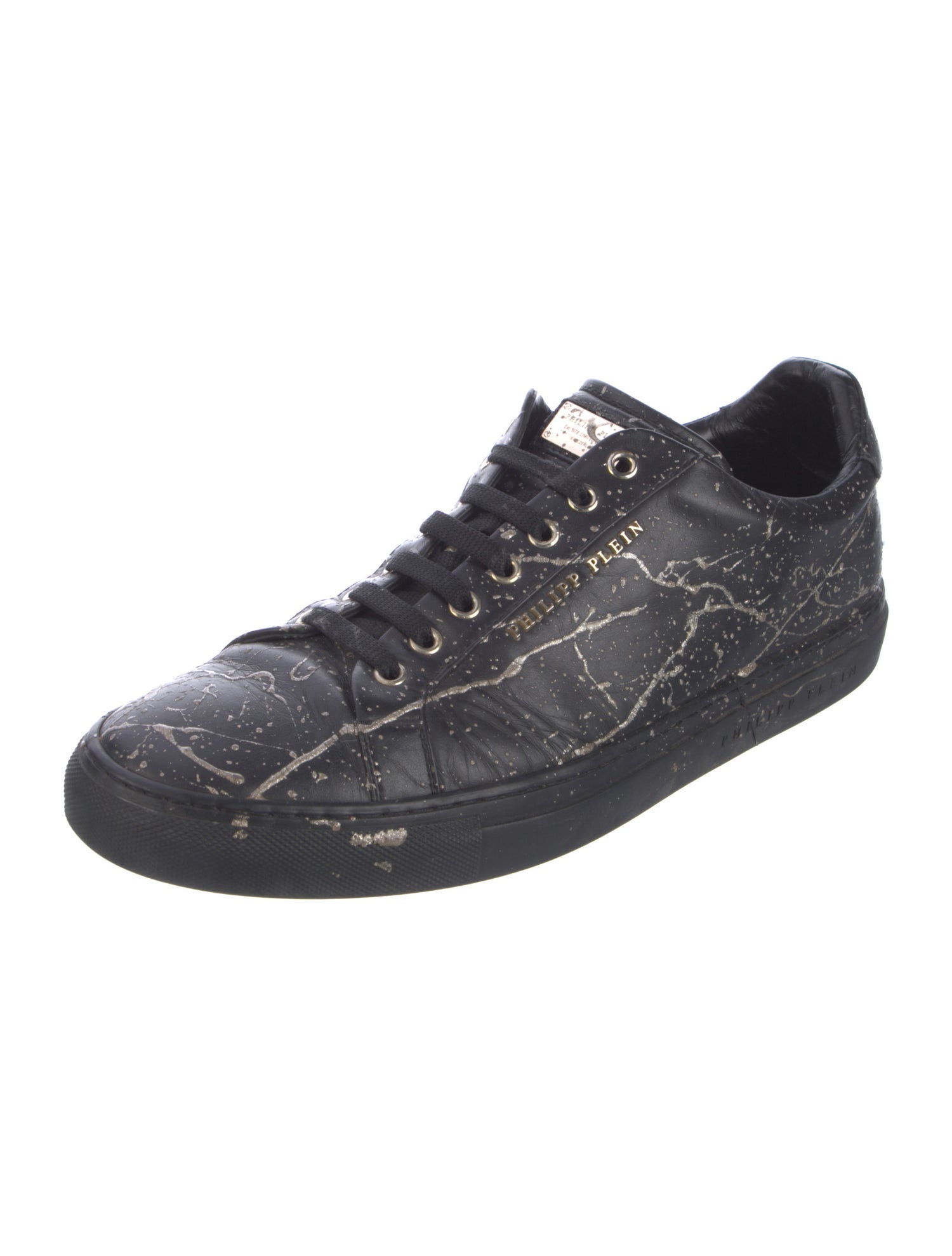 Philipp Plein Leather Printed Sneakers