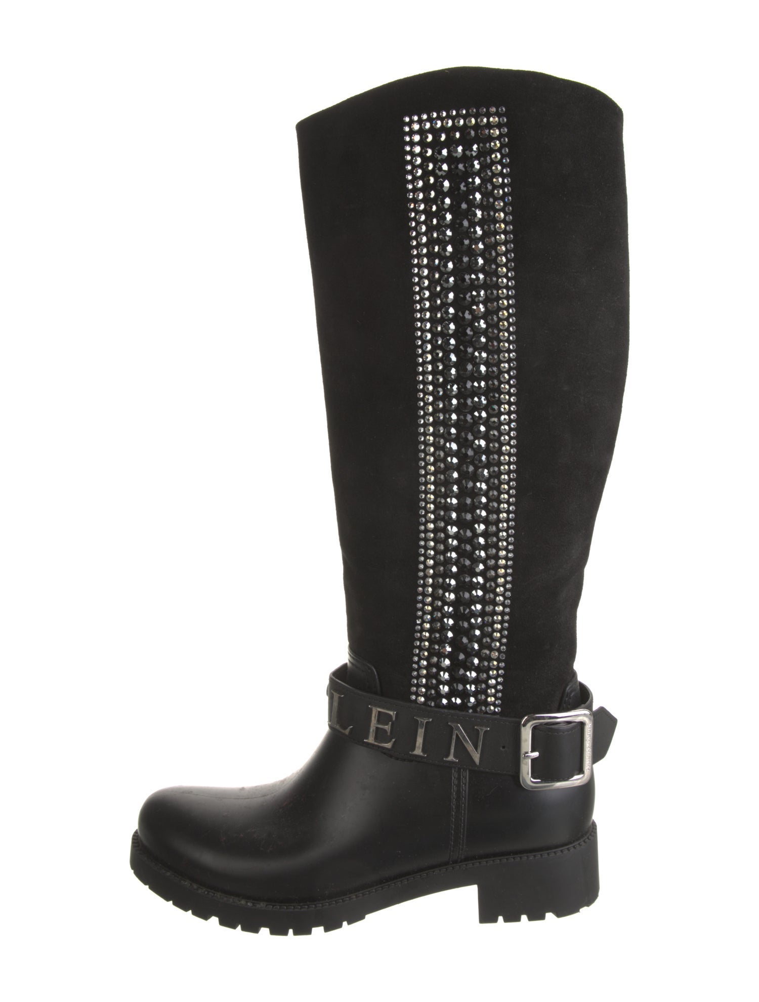 Philipp Plein Suede Printed Rain Boots