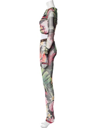 Philipp Plein Printed Mesh Accents Pant Set