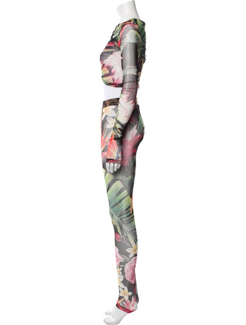Philipp Plein Printed Mesh Accents Pant Set