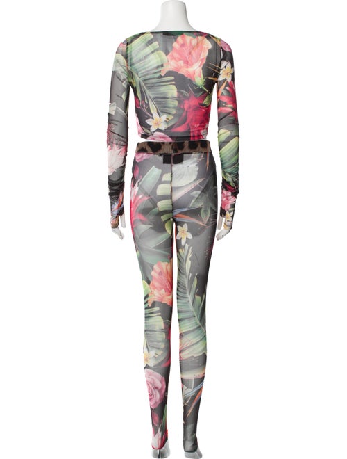 Philipp Plein Printed Mesh Accents Pant Set