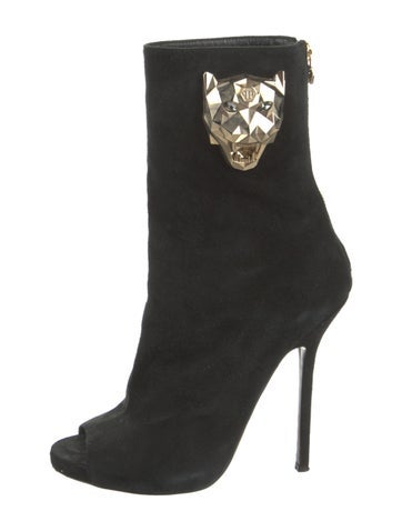 Philipp Plein Boots Suede Crystal Embellishments IT 37.5 | 7.5