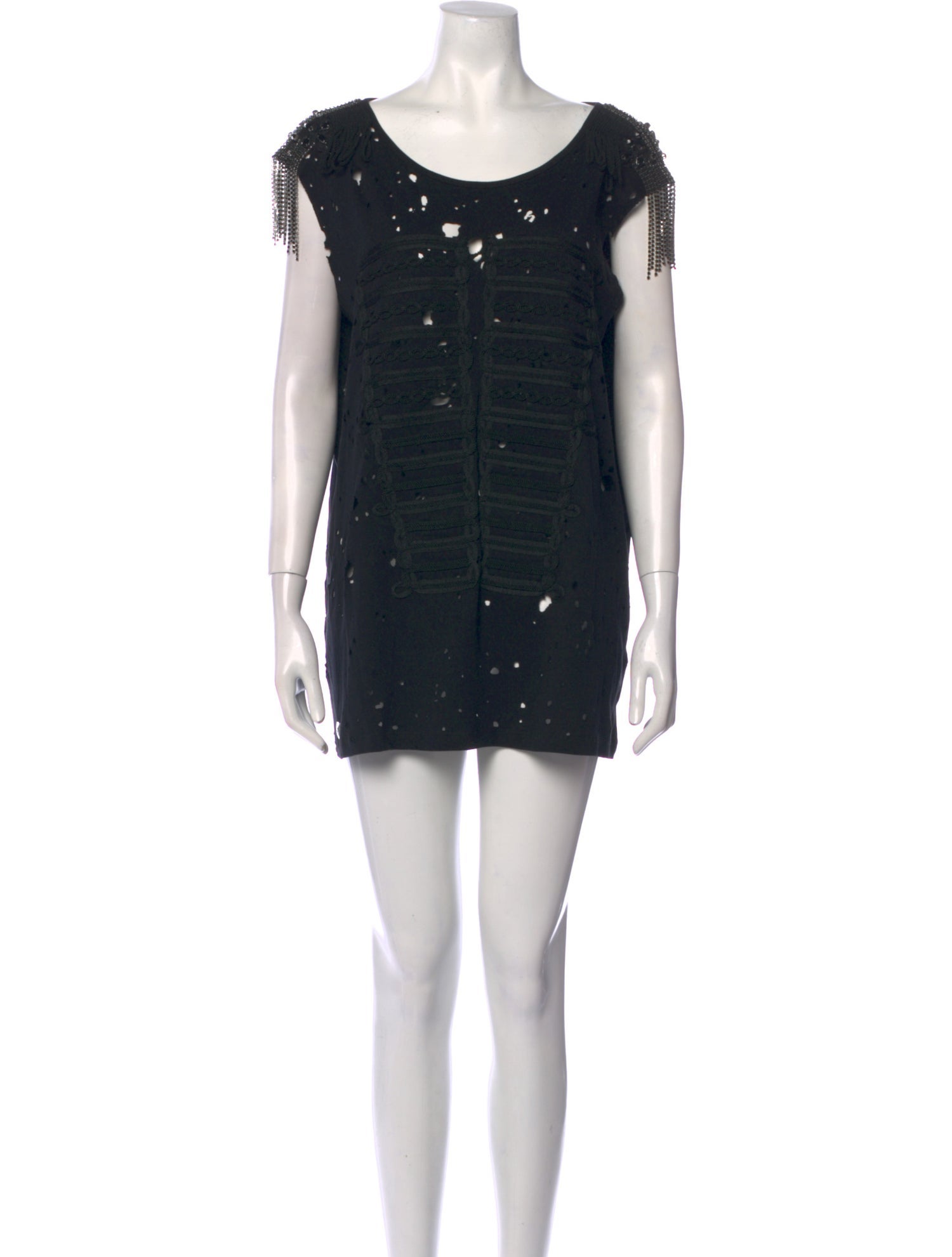 Philipp Plein Scoop Neck Mini Dress
