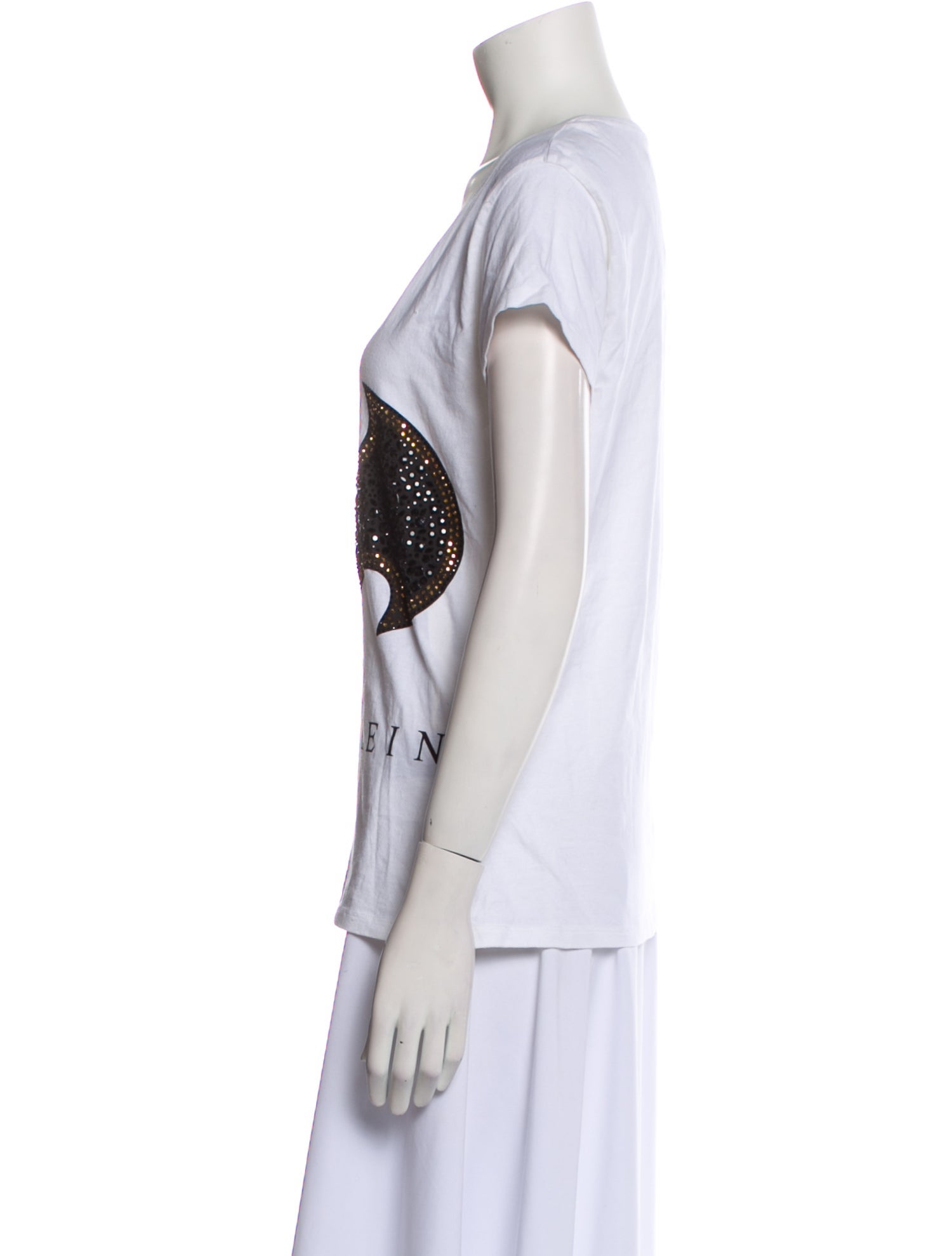 Philipp Plein Graphic Print Scoop Neck T-Shirt