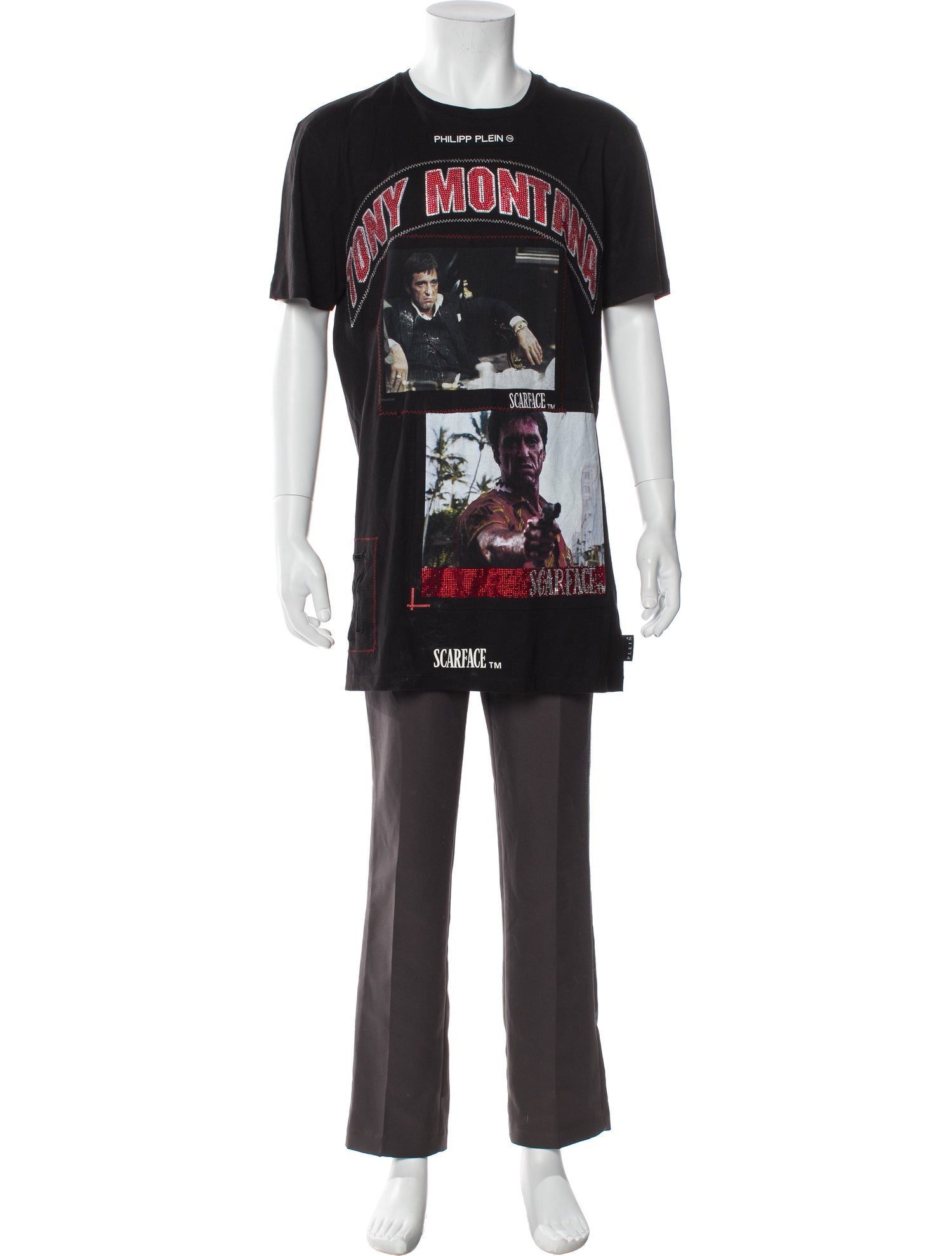 Philipp Plein Graphic Print Crew Neck T-Shirt