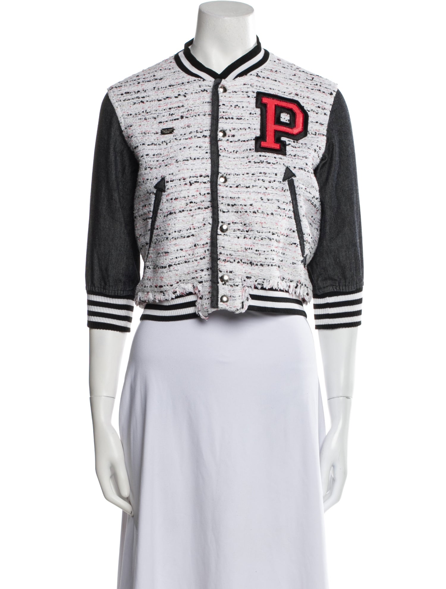 Philipp Plein Striped Bomber Jacket