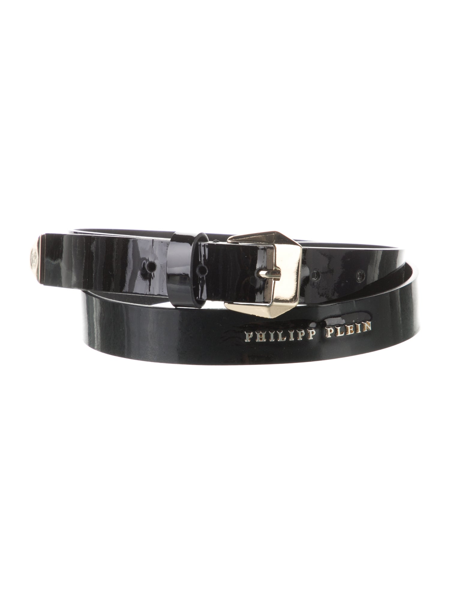 Philipp Plein Skinny Patent Leather Belt