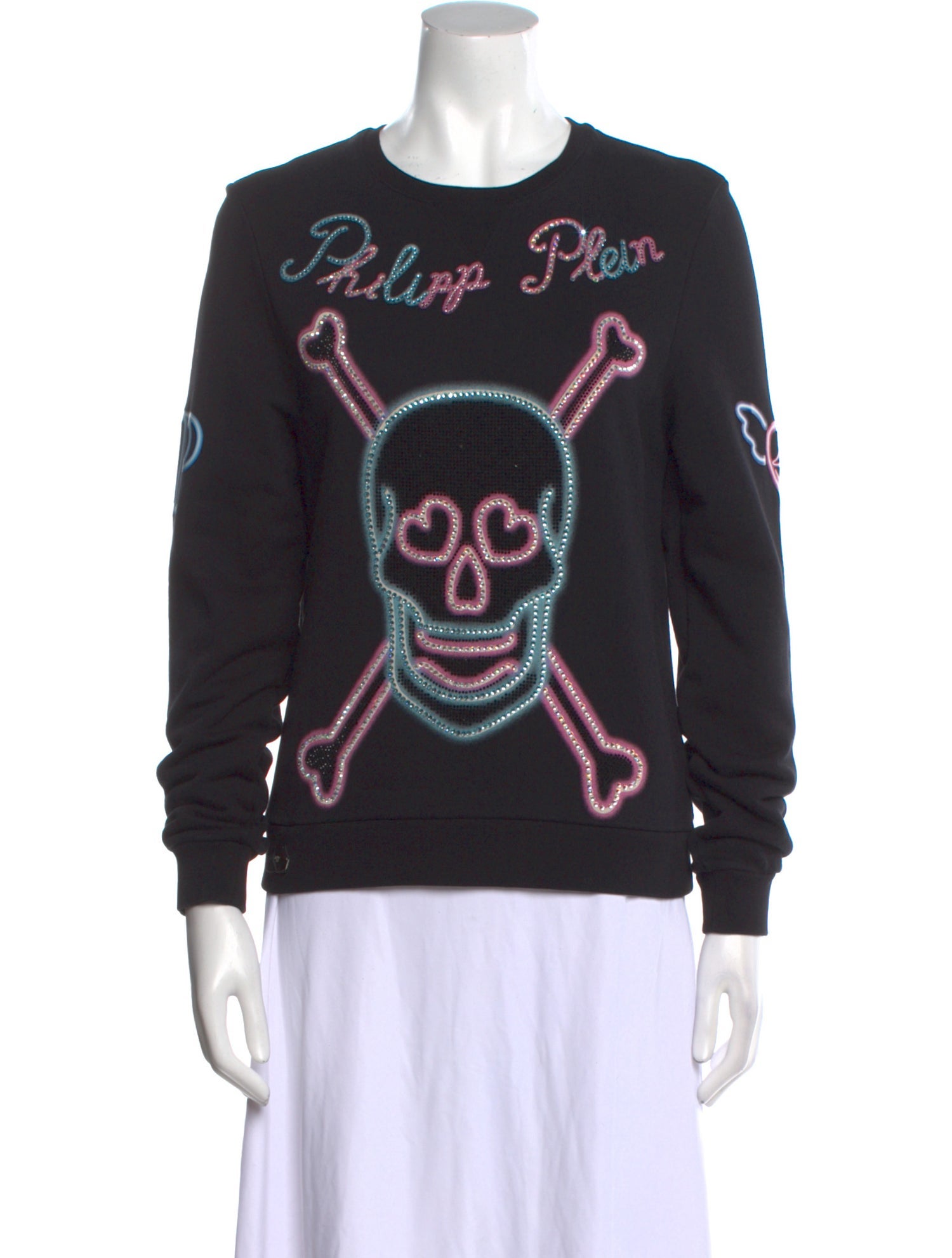 Philipp Plein Graphic Print Crew Neck Sweatshirt