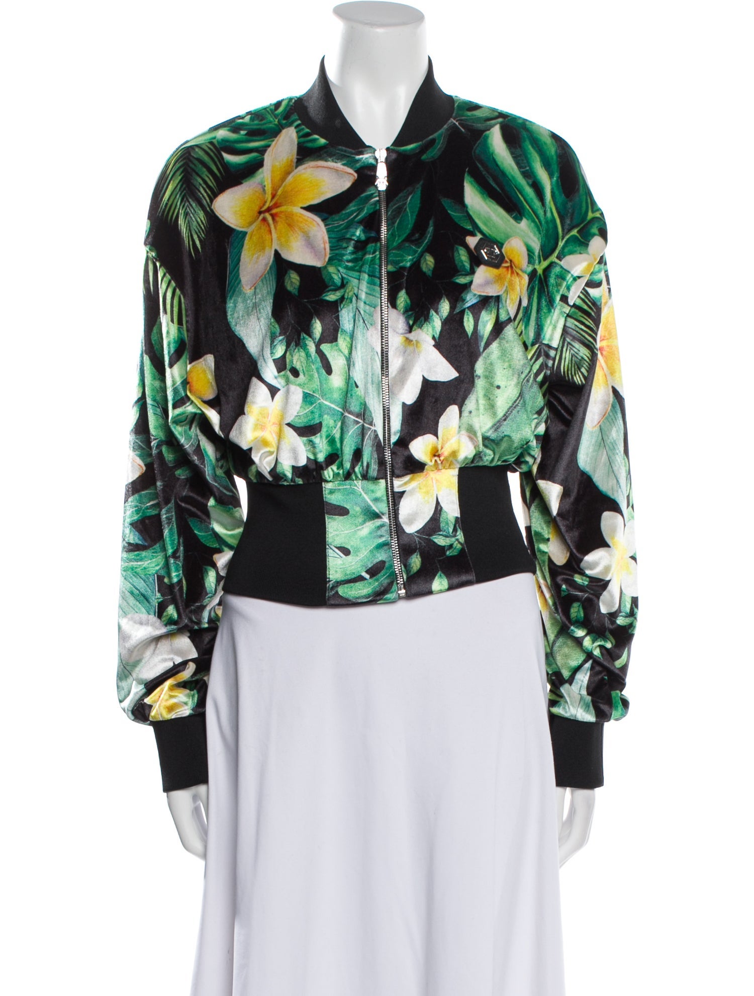 Philipp Plein Floral Print Bomber Jacket