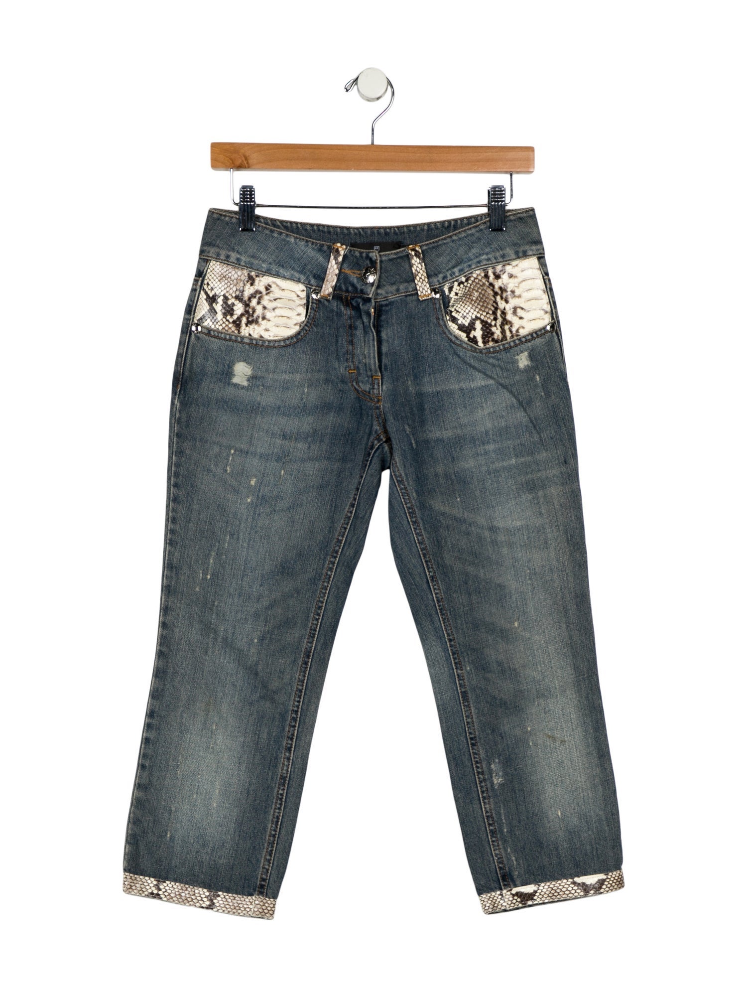 Philipp Plein Low-Rise Straight Leg Jeans