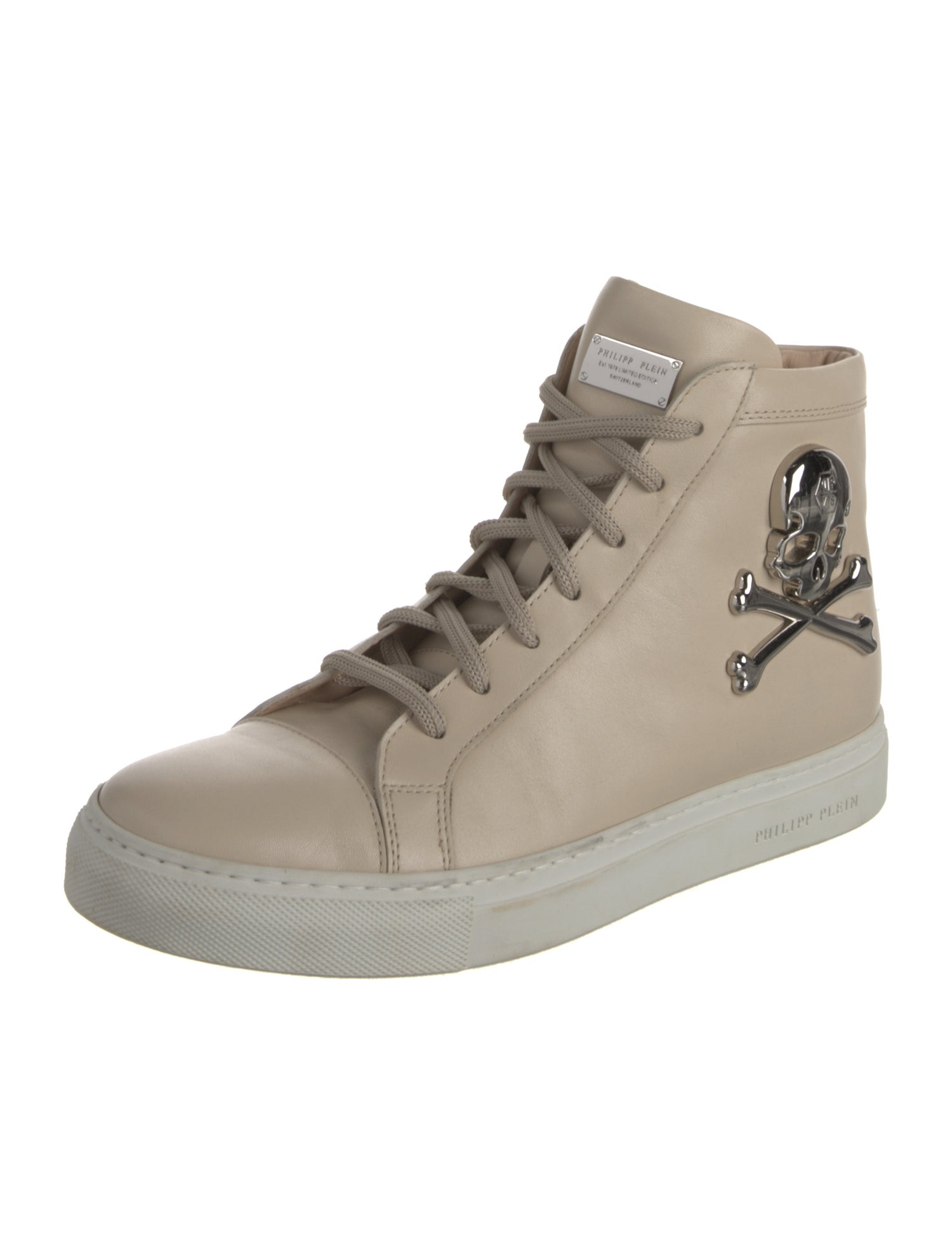 Philipp Plein Skull Leather Sneakers