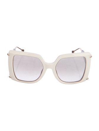 Philipp Plein Oversize Mirrored Sunglasses
