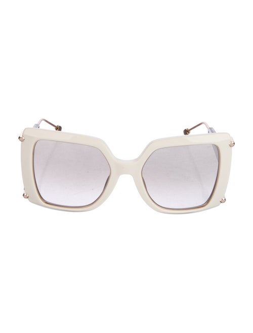 Philipp Plein Oversize Mirrored Sunglasses