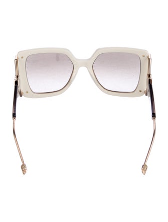 Philipp Plein Oversize Mirrored Sunglasses