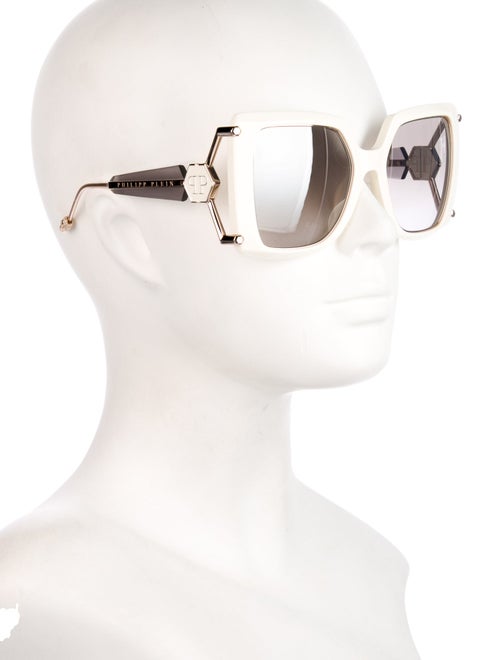 Philipp Plein Oversize Mirrored Sunglasses