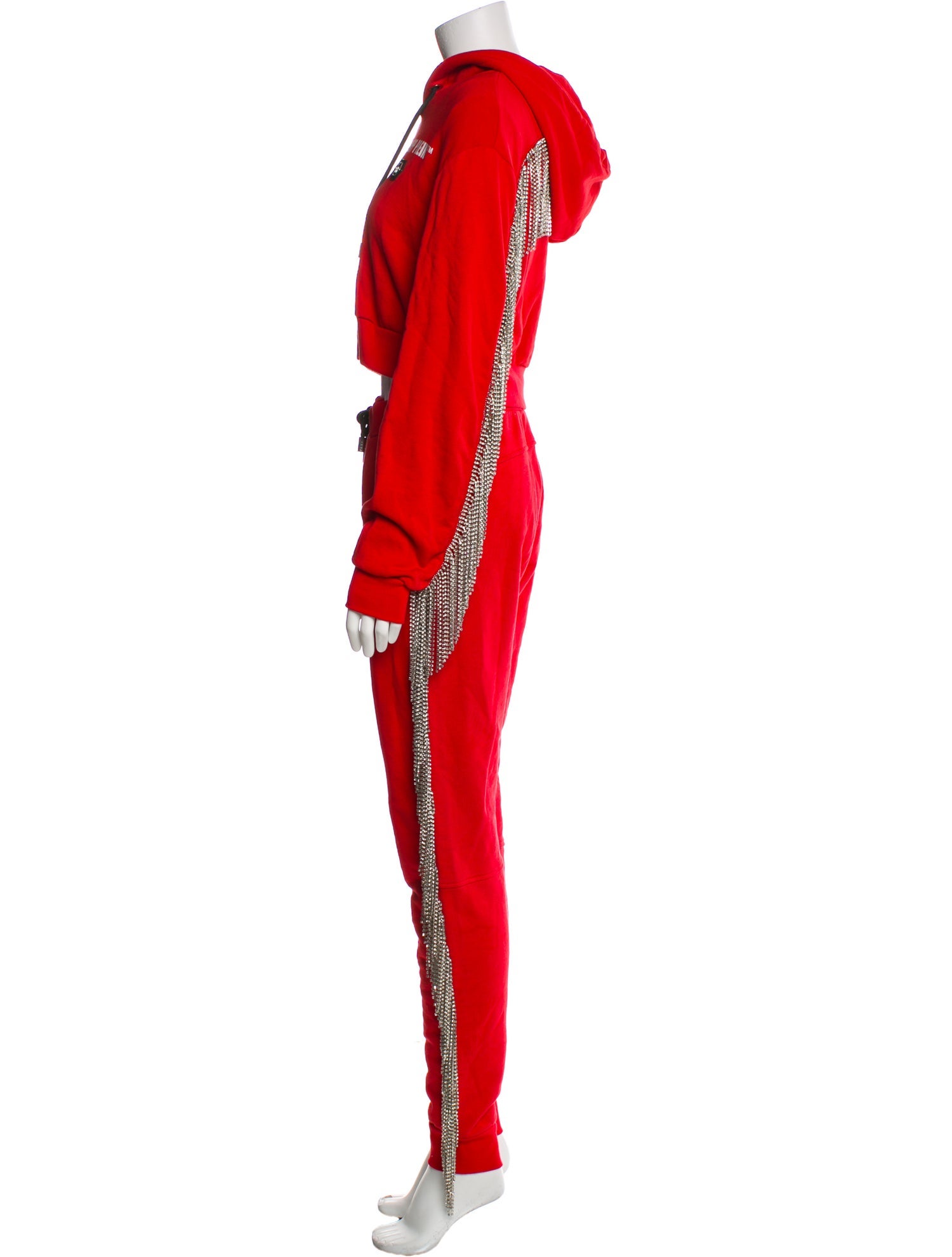 Philipp Plein Graphic Print Crystal Embellishments Pant Set