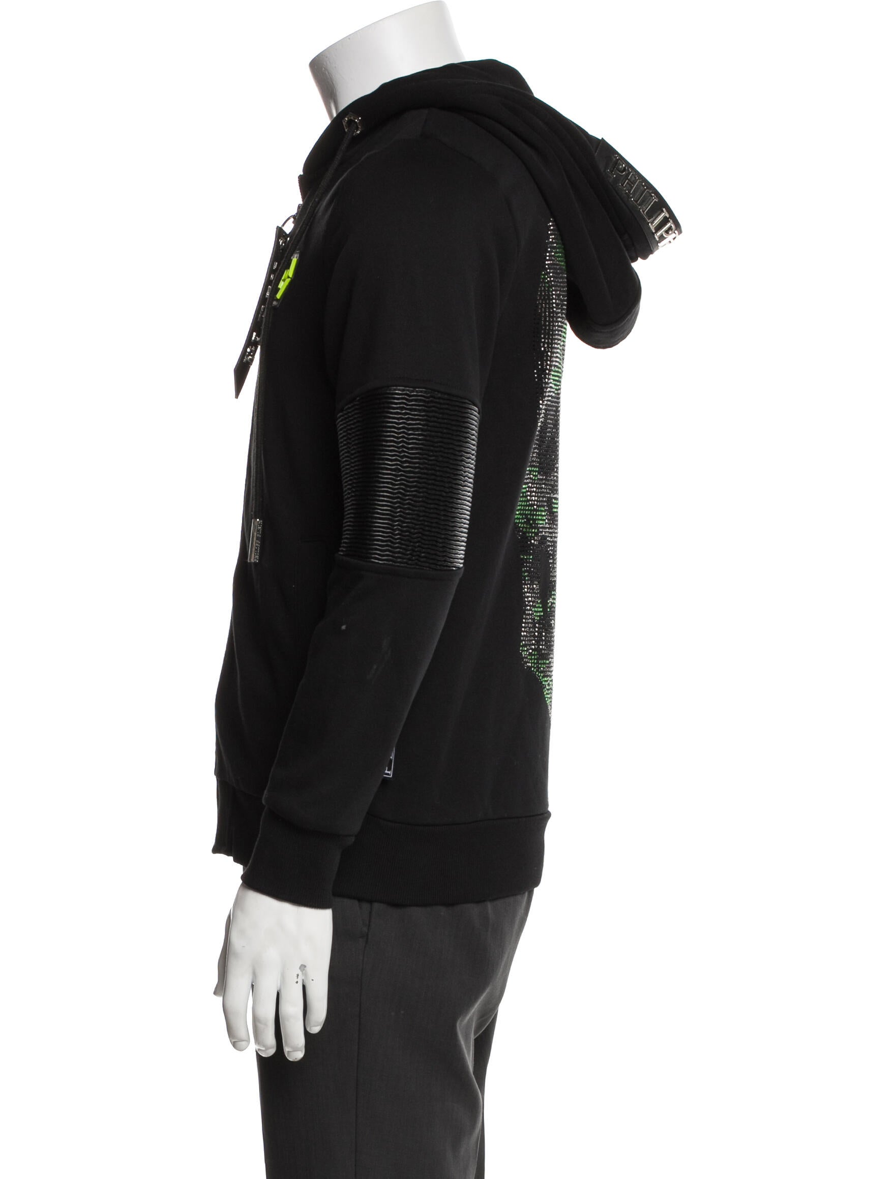 Philipp Plein V-Neck Long Sleeve Hoodie
