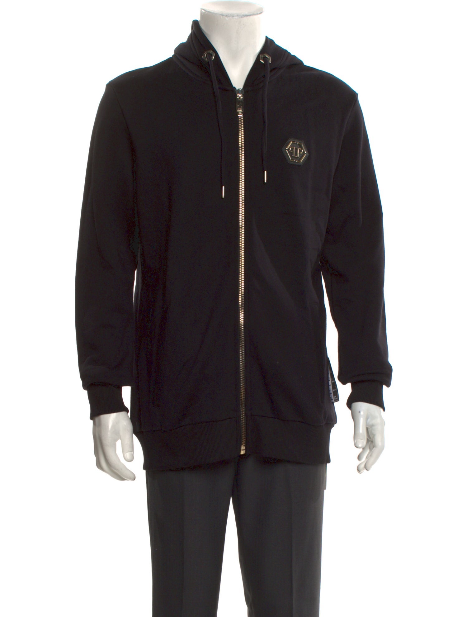 Philipp Plein Half Skull V-Neck Hoodie w/ Tags