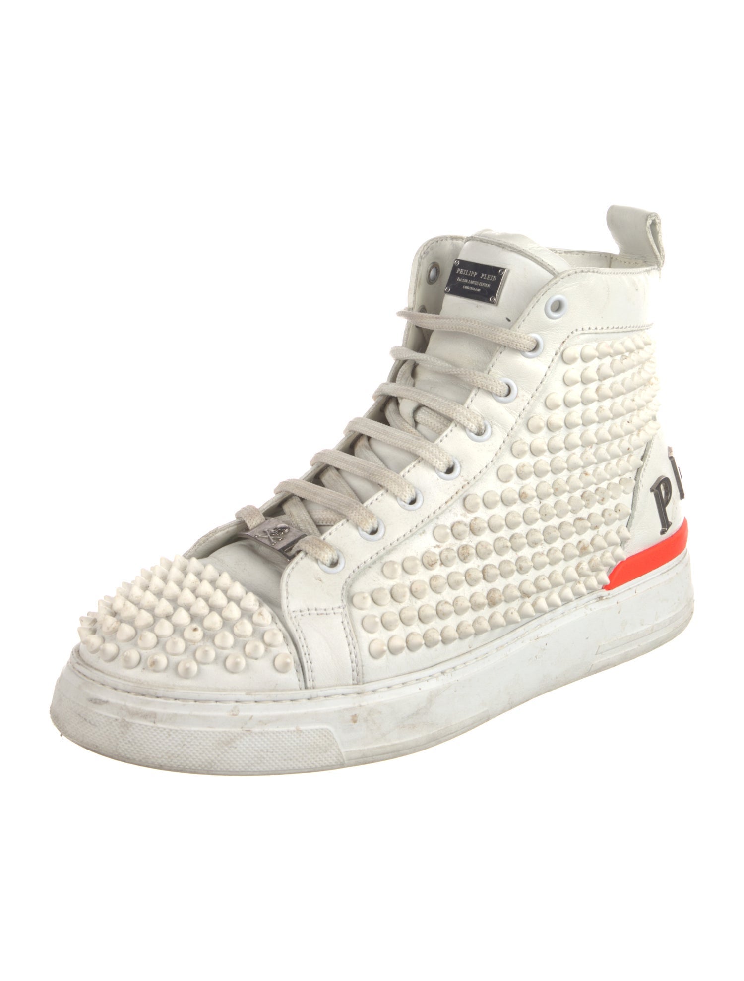Philipp Plein Leather Printed Sneakers