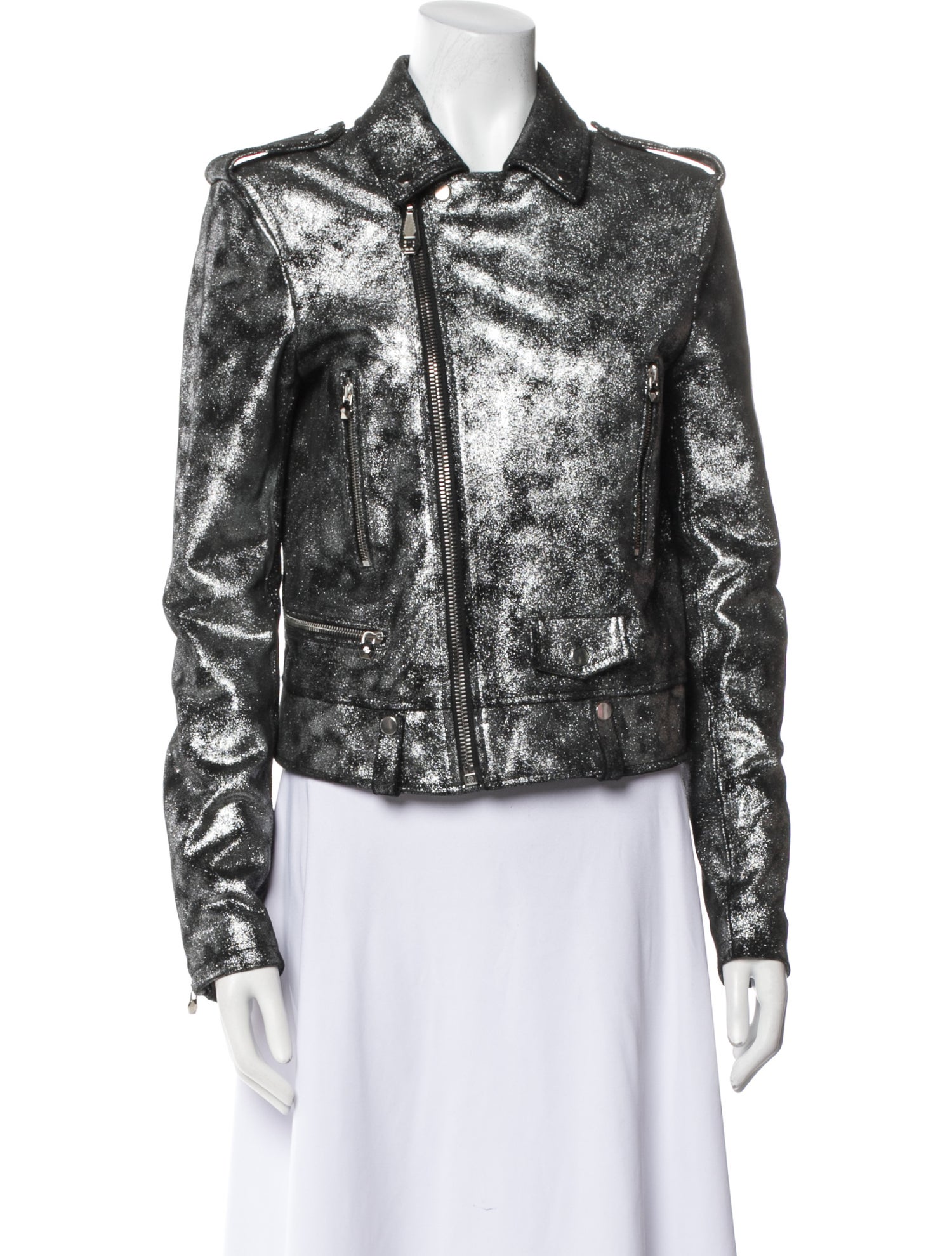 Philipp Plein Calf Leather Jacket