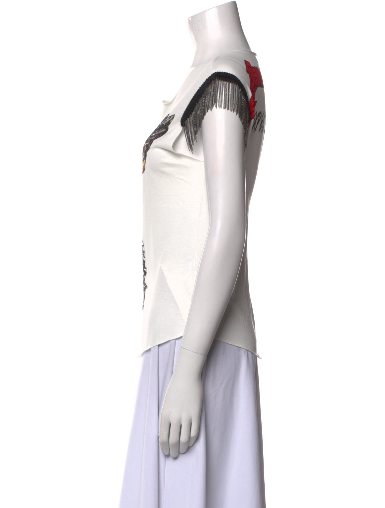 Philipp Plein Graphic Print Scoop Neck T-Shirt