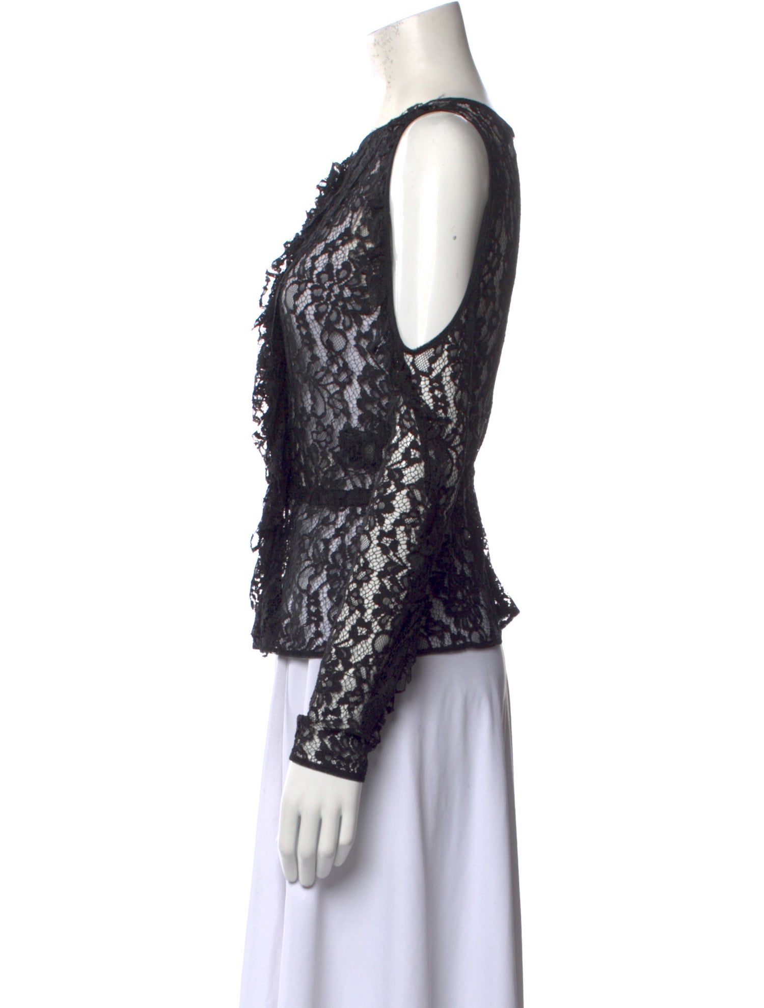 Philipp Plein Sequin Lace Pattern Top