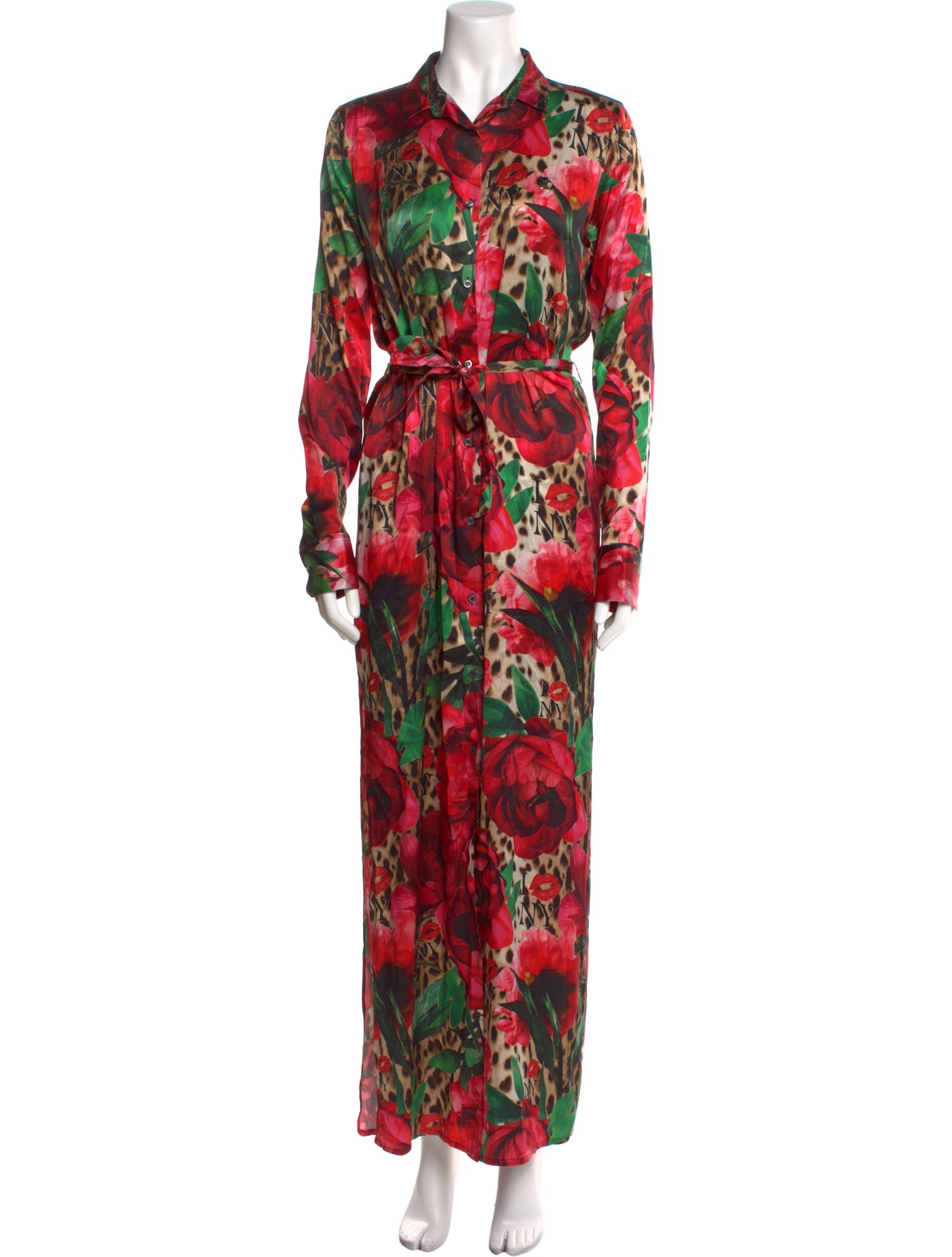 Philipp Plein Silk Long Dress