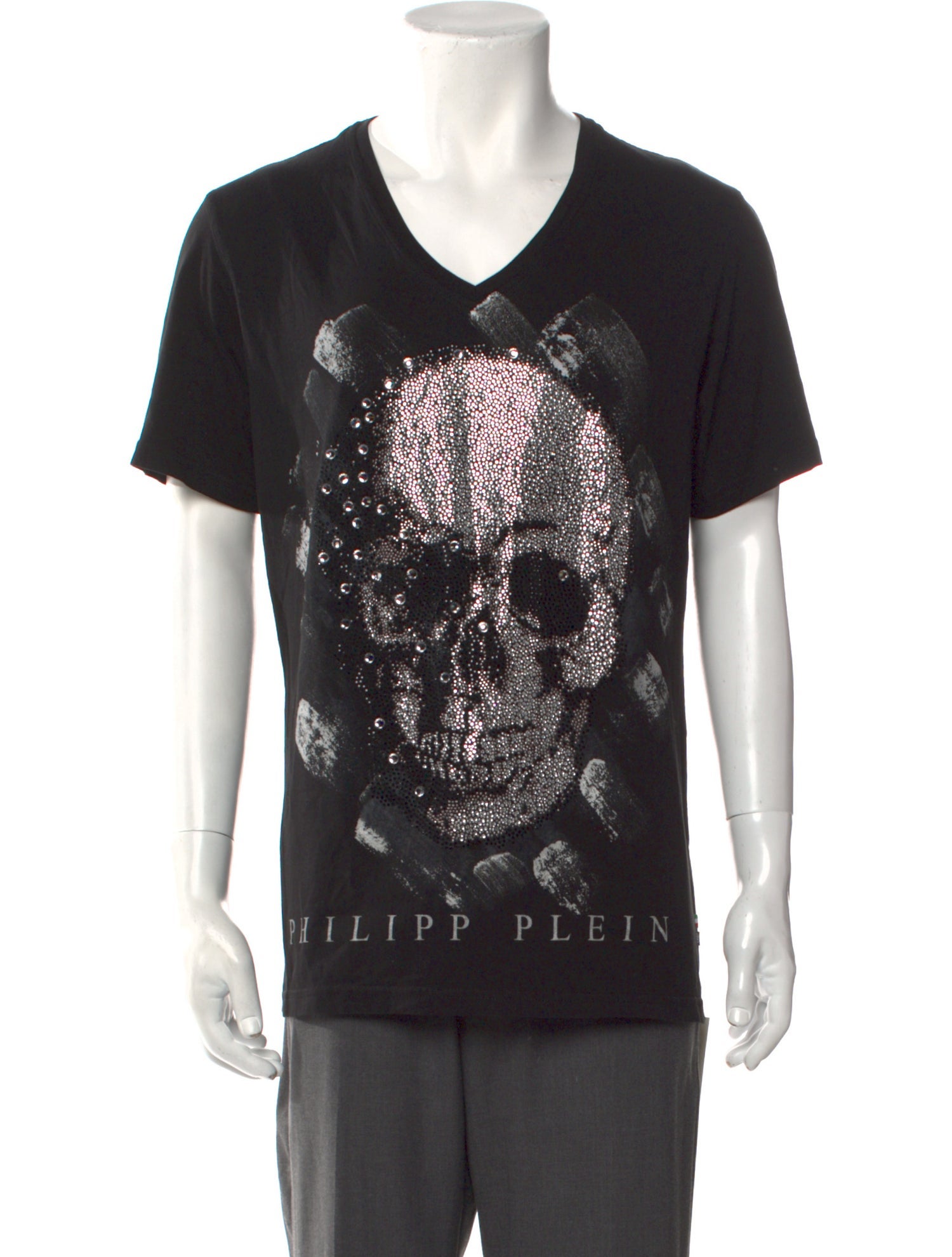Philipp Plein Printed V-Neck T-Shirt