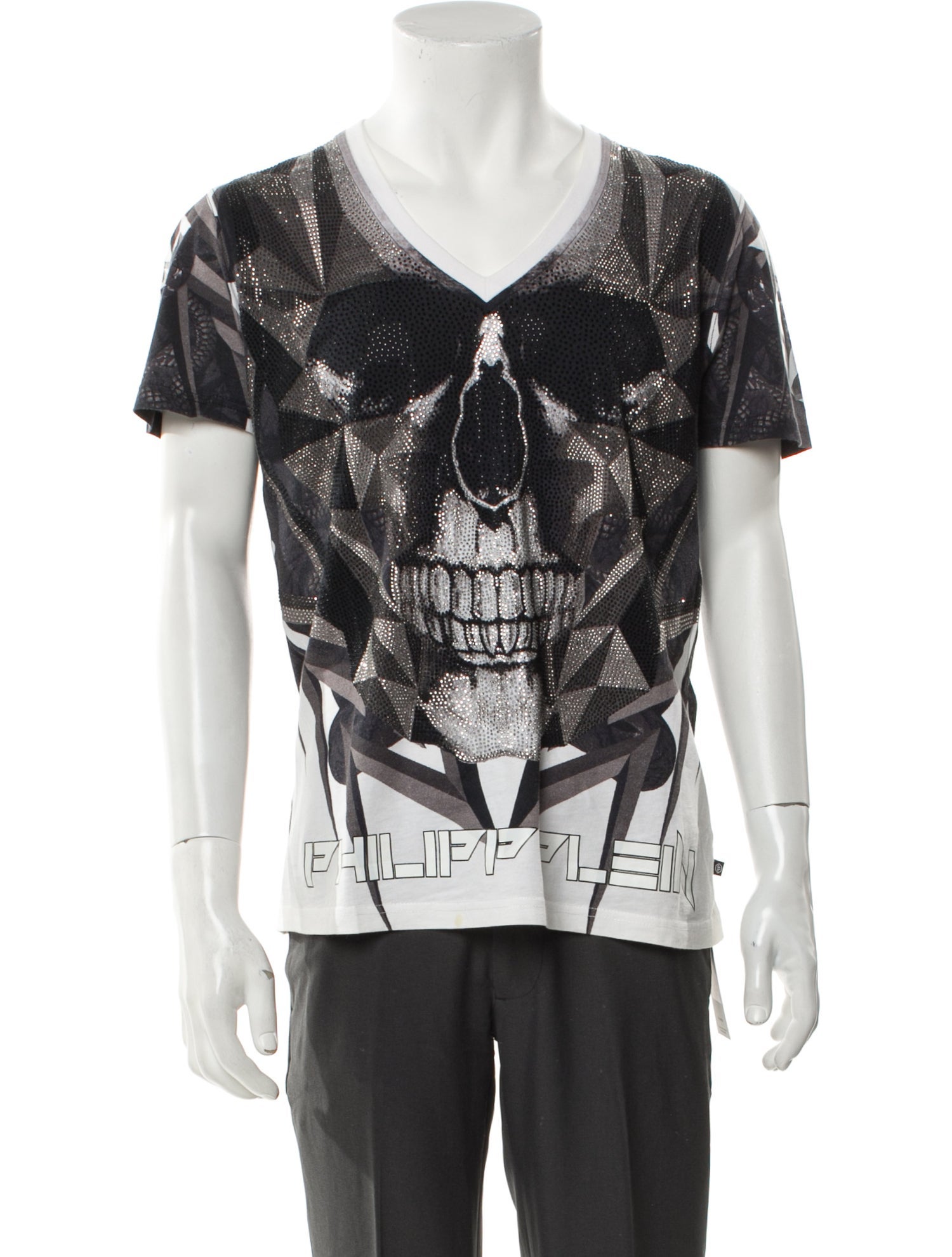 Philipp Plein Printed V-Neck T-Shirt