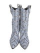 Philipp Plein Tweed Pattern Western Boots