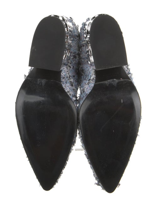 Philipp Plein Tweed Pattern Western Boots