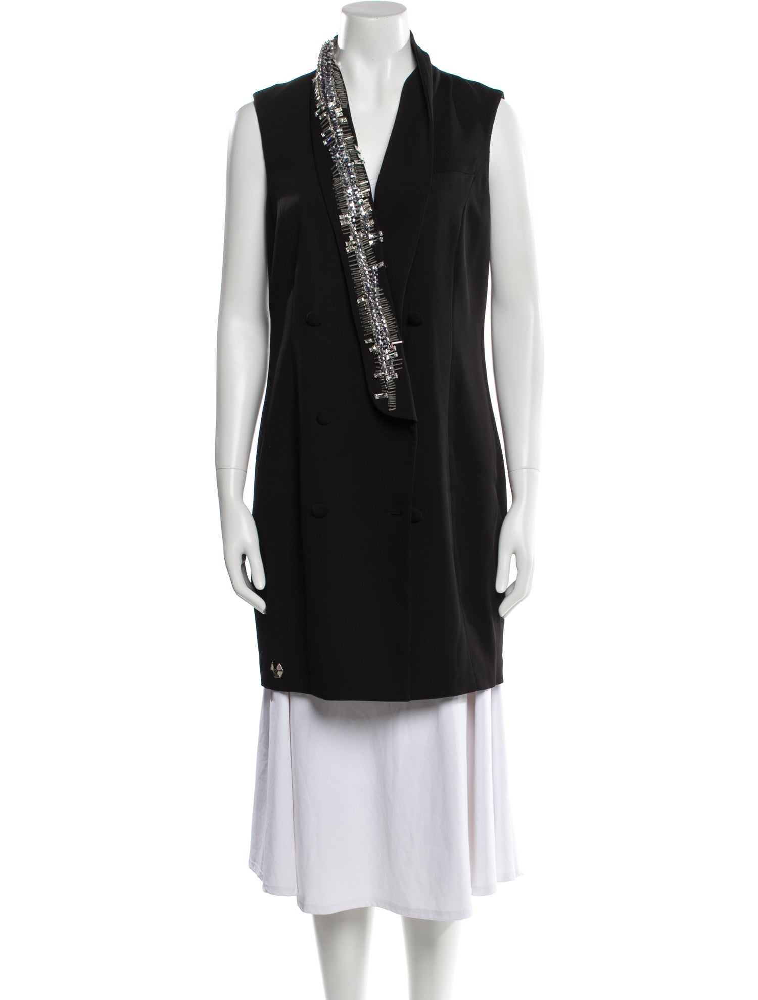 Philipp Plein Wool Mini Dress