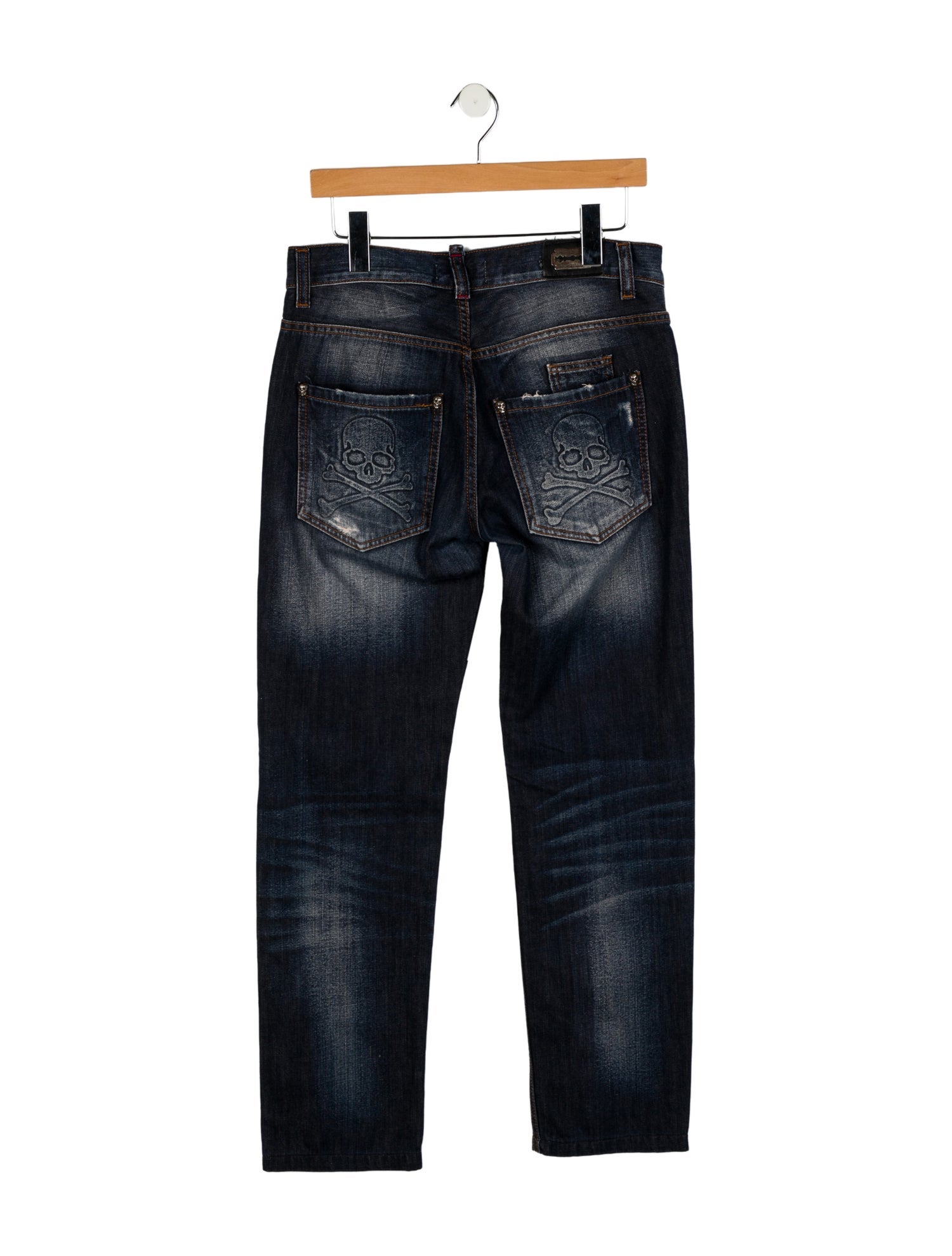Philipp Plein Low-Rise Straight Leg Jeans