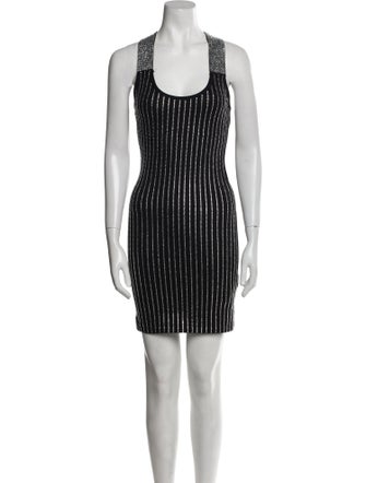 Philipp Plein Striped Mini Dress