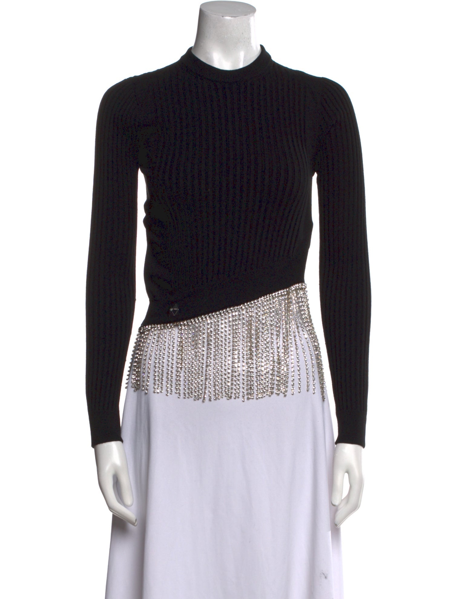 Philipp Plein Mock Neck Long Sleeve Top